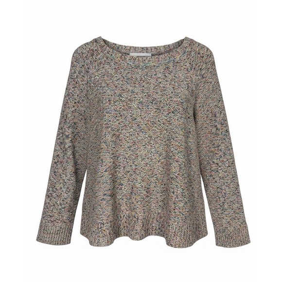 Lou & Grey Sweaters - Lou & Grey Confetti Cake Pink Metallic Knit Boxy Crew Neck Cotton Blend Sweater‎